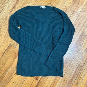 Skies Are Blue Women's Teal V-Neck Sweater